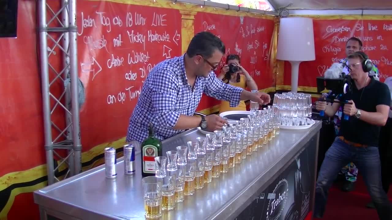 Philip Traber Holds World Record for Pouring 17 Jägerbombs