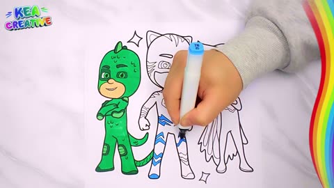 PJ Masks Owlette, Catboy & Gekko - Coloring @KeaCreative2 - FREE images HD Download👇