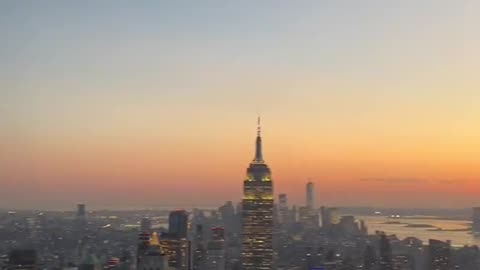Times Square New York City Arial View