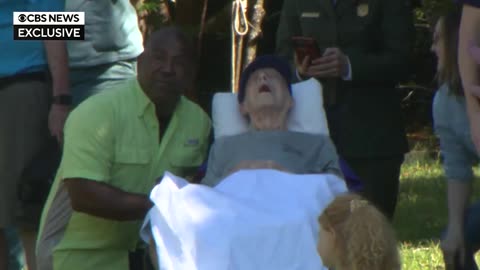President Carter Watches Flyover On His 100th Birthday