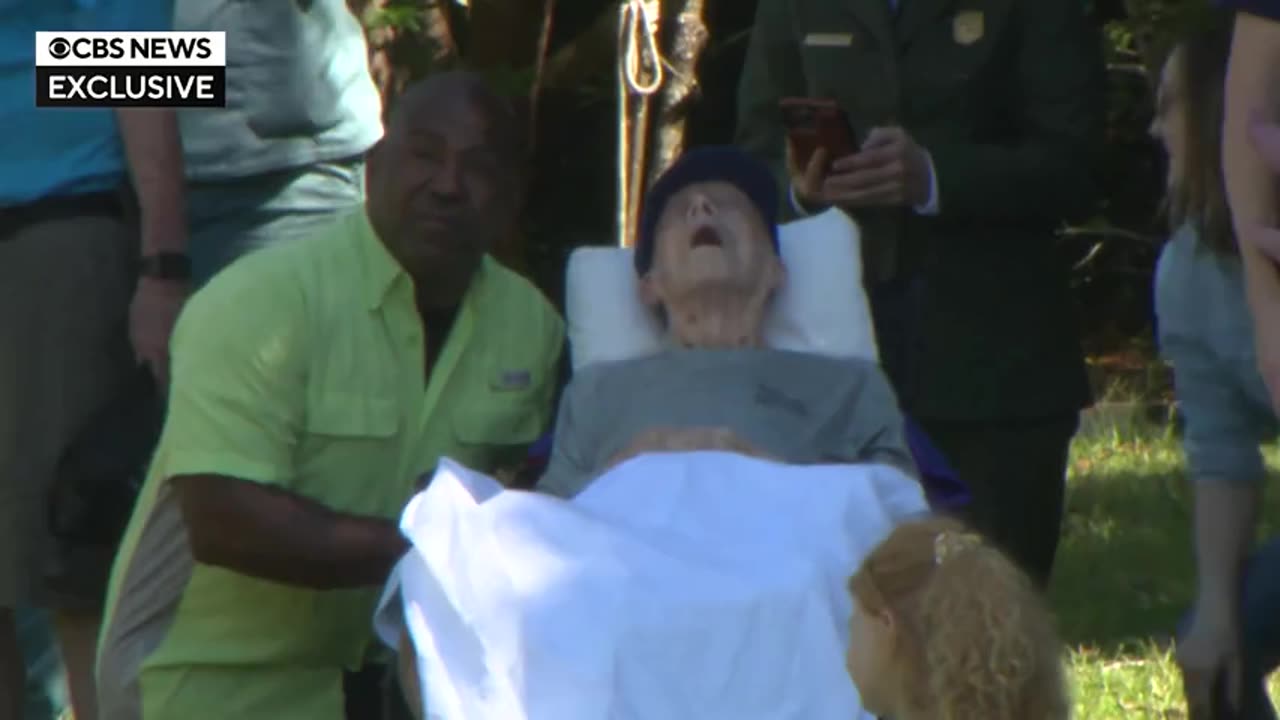 President Carter Watches Flyover On His 100th Birthday