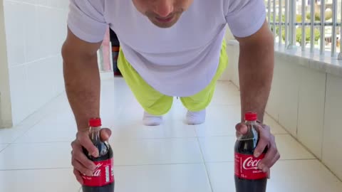 Push up with bottle