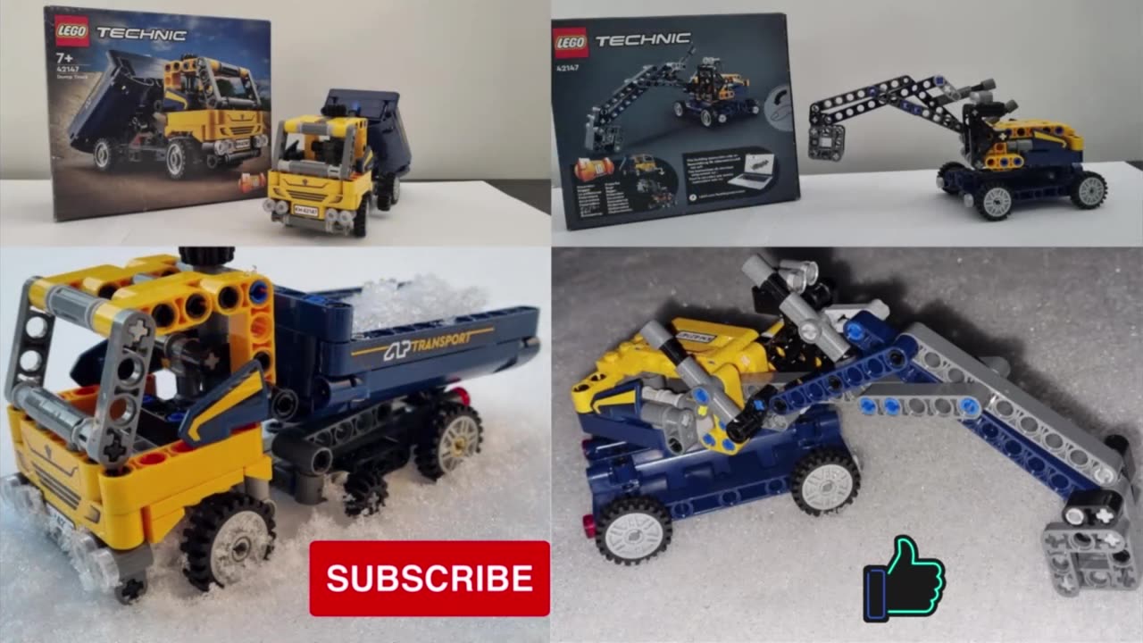 LEGO TECHNIC 42147 #Dump Truck #EXCAVATOR model 2 in 1 set 7+