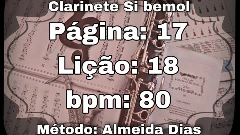 Página: 17 Lição: 18 - Clarinete Si bemol [80 bpm]