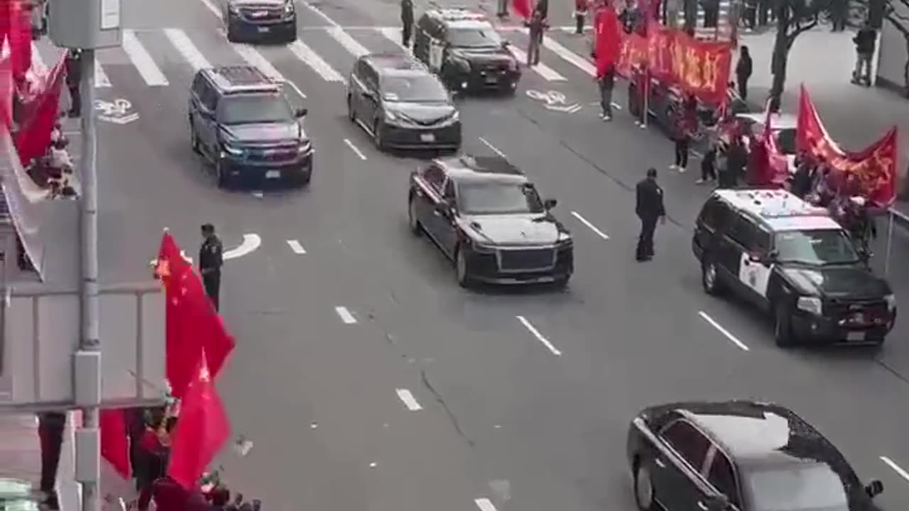 San Francisco with not one American Flag in site yesterday as President Xi rolls