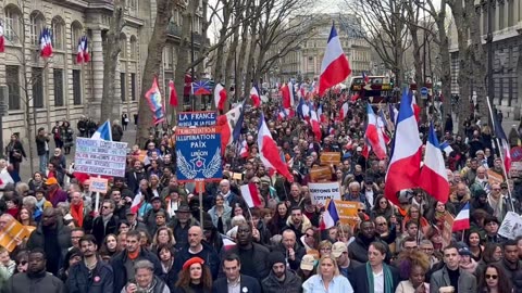 Anti NATO anti war protest in Paris today