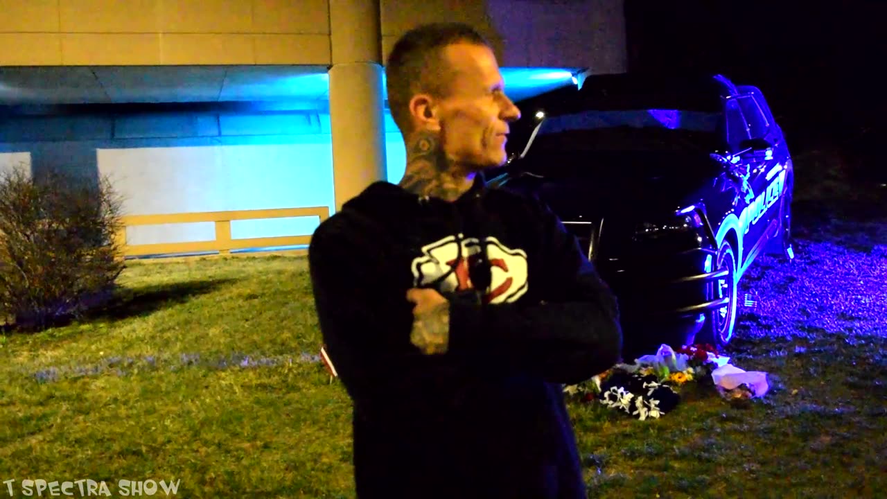 Rando Encounters I : Independence MO Police Department Memorial, Man sings and delivers speech