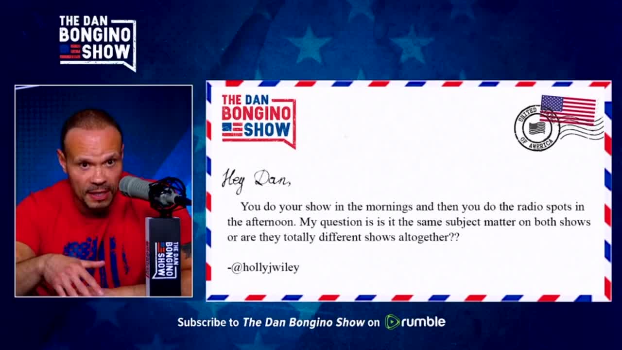 Dan Bongino read my question on air. Woo hoo!!