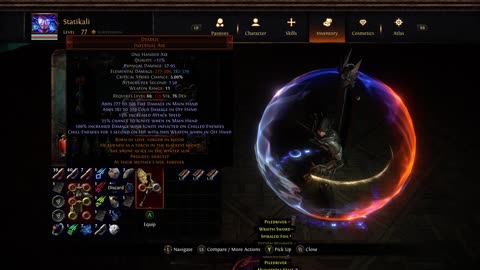 POE SSF Crucible Unique Infernal Axe Dyadus