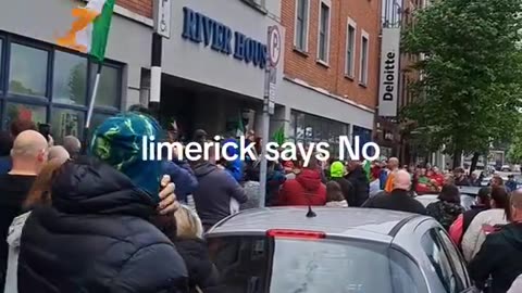 📍Limerick Good turnout this afternoon as the locals say no to a migrant