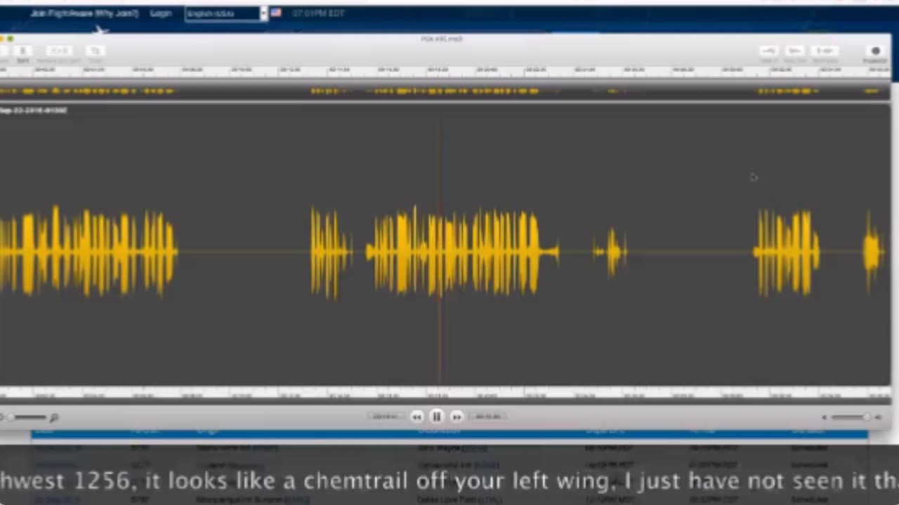 Recording Of Chemtrail Reported