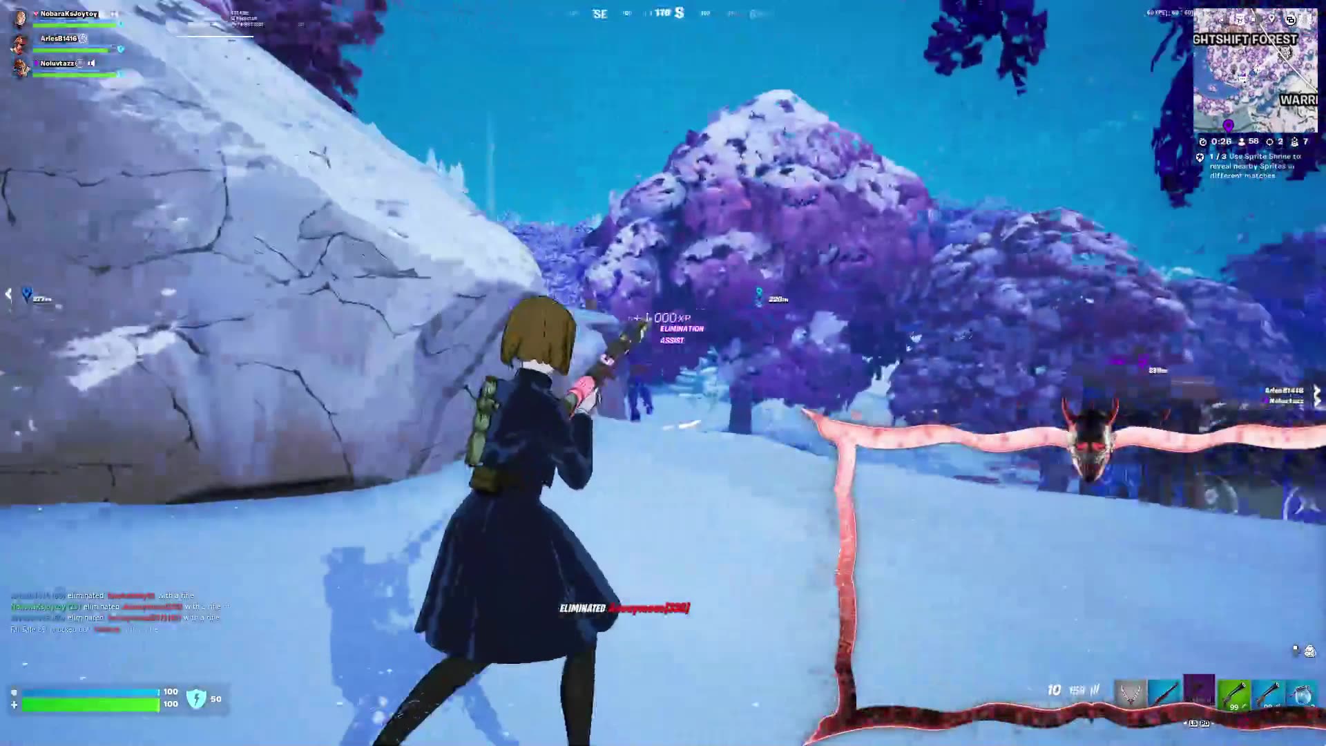 Zero build Fortnite win JJK Nobara