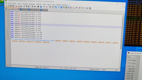 GPU RTX 3080 Mining Farm - Setting Power Target For GPUS Through Bat File