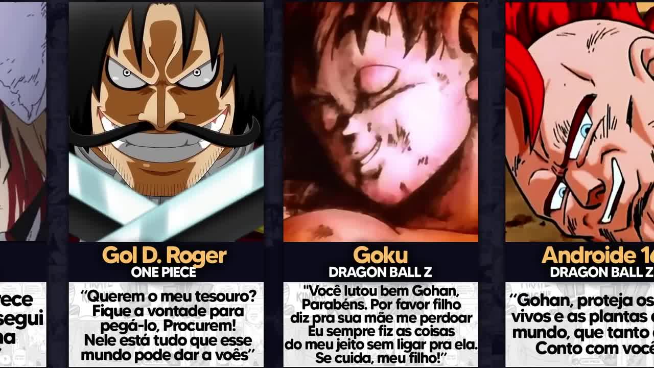 ULTIMAS PALAVRAS MAIS MARCANTES DOS PERSONAGENS DE ANIME