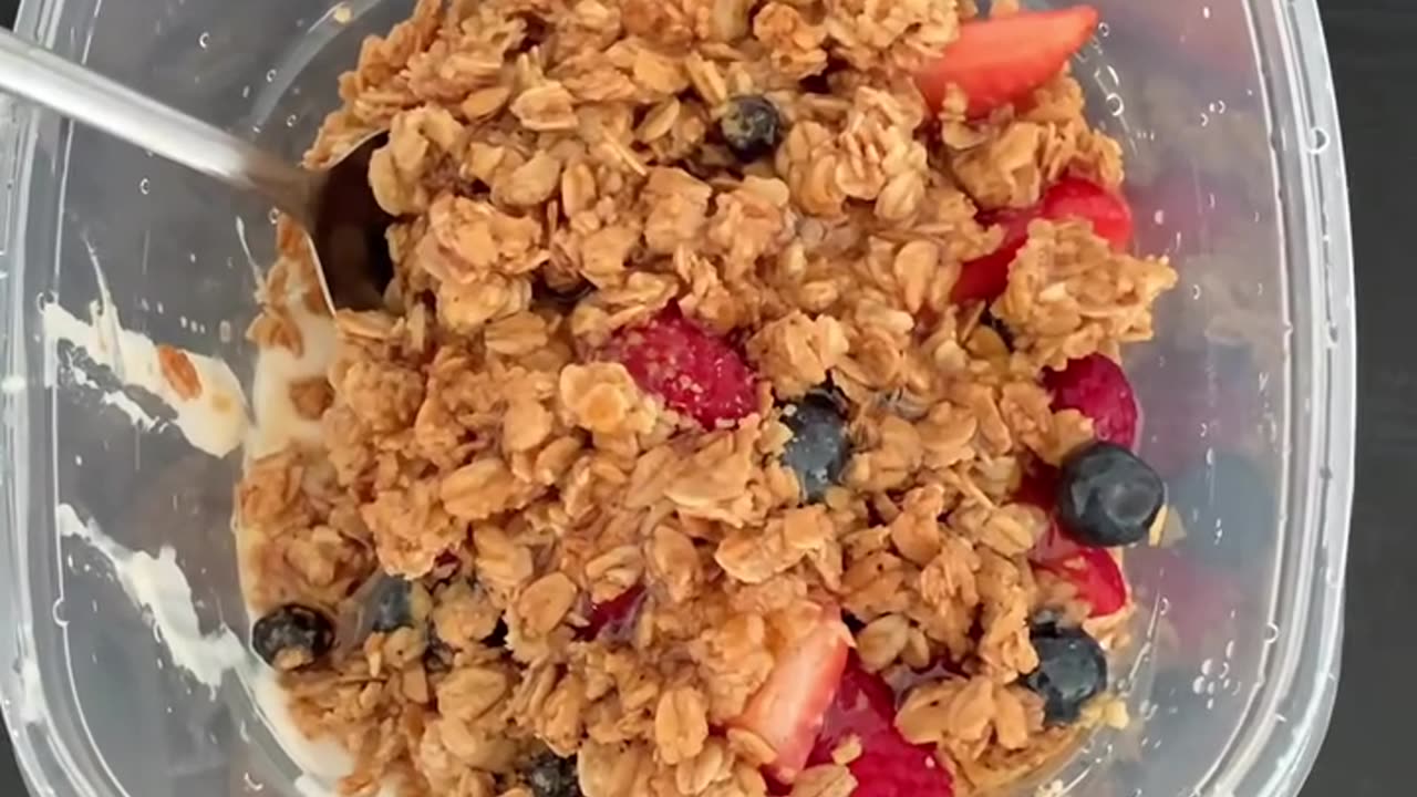 Decided To Make A Fruit And Granola Parfait For Breakfast This Morning