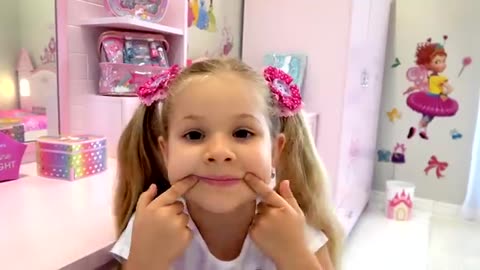 Diana Exercises and learns the English Alphabet - Kids Learning Video