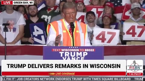 PRESIDENT TRUMP-The Garbage Truck Story-GREEN BAY WI 10 30 2024