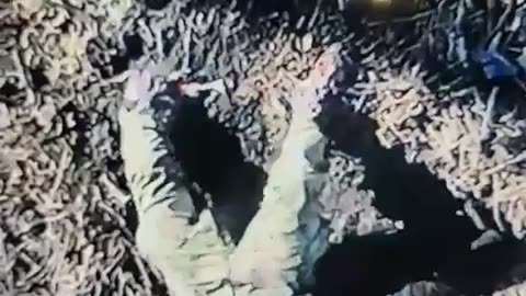 Drone footage - Ukrainian Drone Hits Russian Soldier