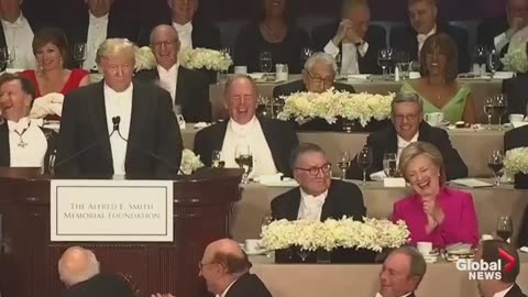 10-20-2016 Trump Roasts Hillary Clinton At Al Smith Dinner
