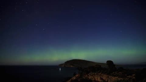 Aurora Over Betsey Island, Tasmania