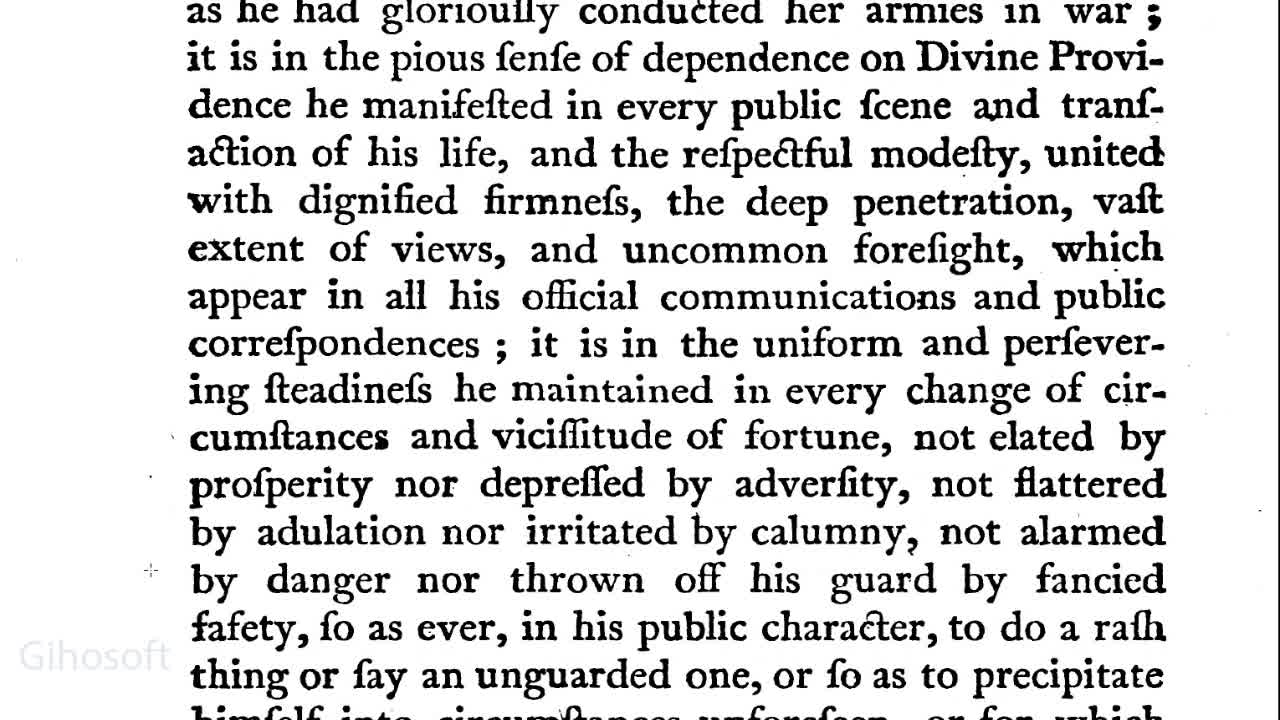 George Washington Eulogy. Narrative Reading