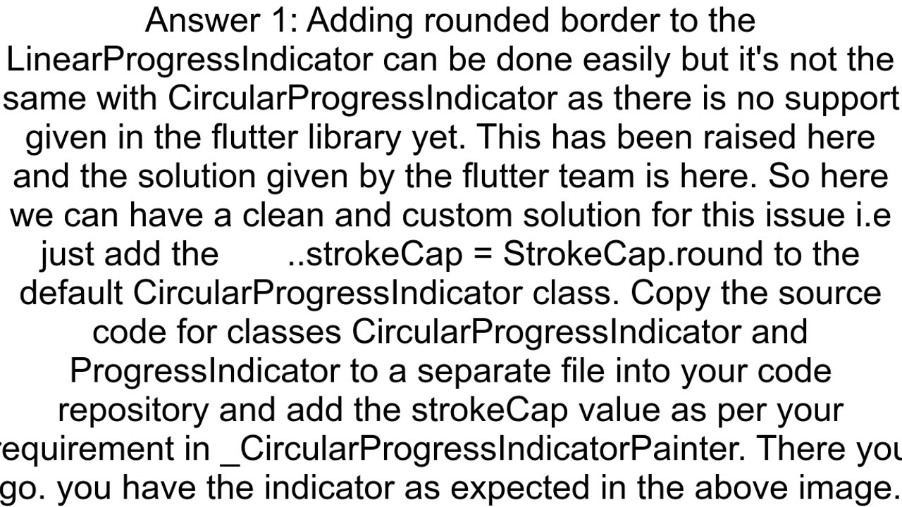 How to add rounded border to the CircularProgressIndicator in Flutter