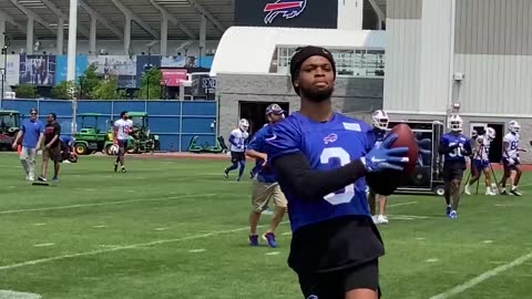 Damar Hamlin was present at #Bills OTAs wearing a jersey, without pads.