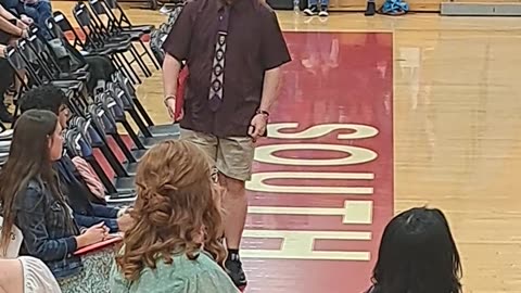 Nick Caldwell receives award for exceptional high honors at Terre Haute South. April 25, 2023.