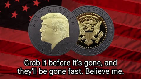 Trump 2024 Gold And Black Coin