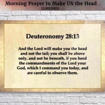 Morning Prayer to make US the HEAD #youtubeshorts #jesus #grace #mercy #faith #blessed #fyp #joy