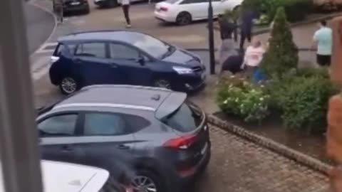 A lone Irishman attacked by a gang of migrants.