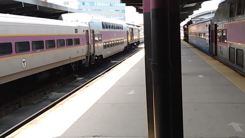 Catching the train in Boston