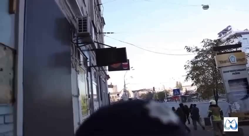 Russian retaliation strikes on Kyiv this morning - Oct 17