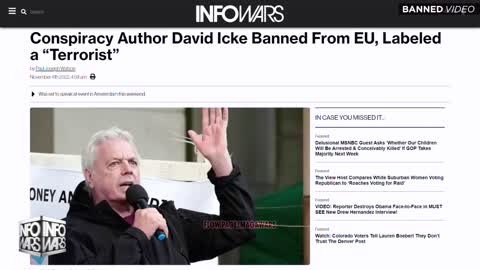 Alex Jones: David Icke Banned From The European Union For 2 Years - 11/4/22