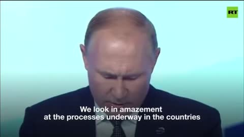 Putin speaking about the west