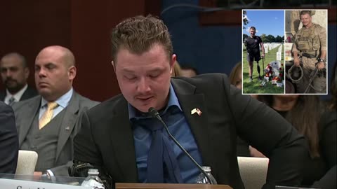 Sgt. Tyler Vargas-Andrews, a U.S. Marine sniper, testifies