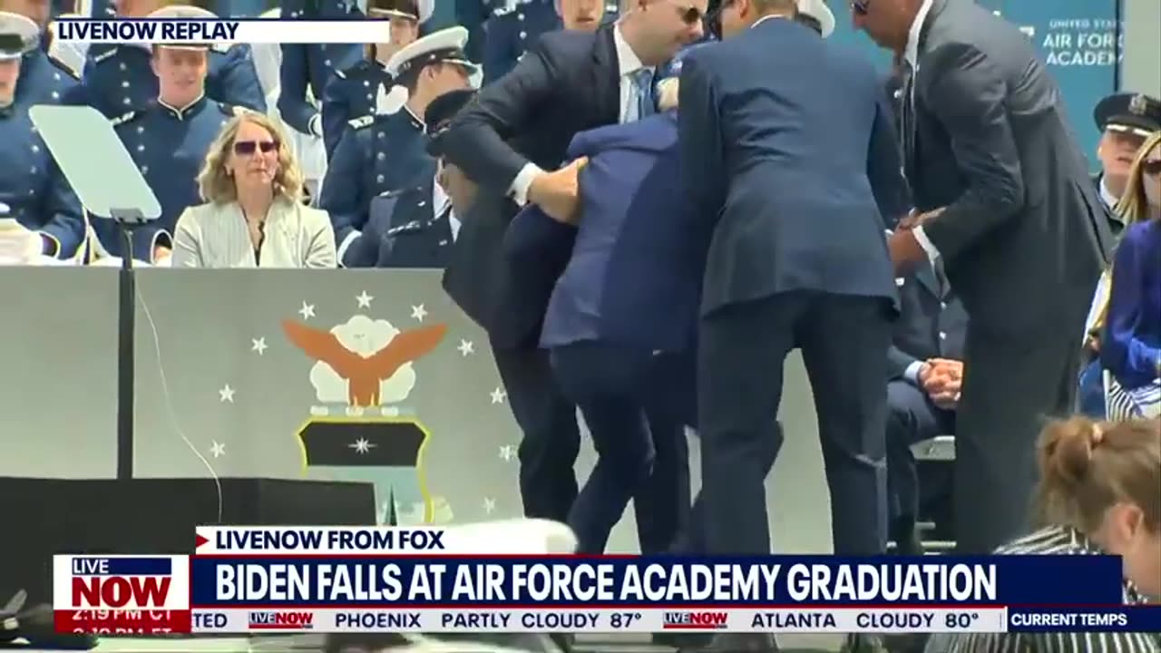 SHOCK!! PRESIDENT BIDEN (USA) Falls at Airforce Graduation ceremonies