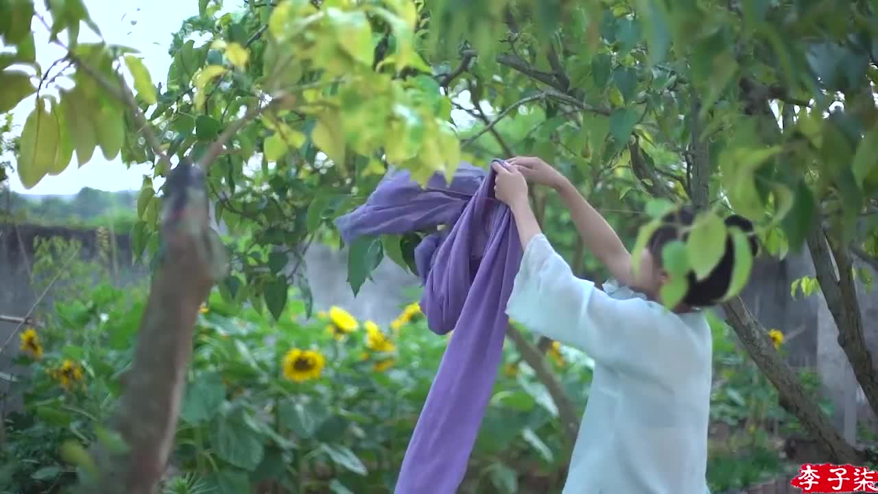 Making a dress with grape skins #liziqi