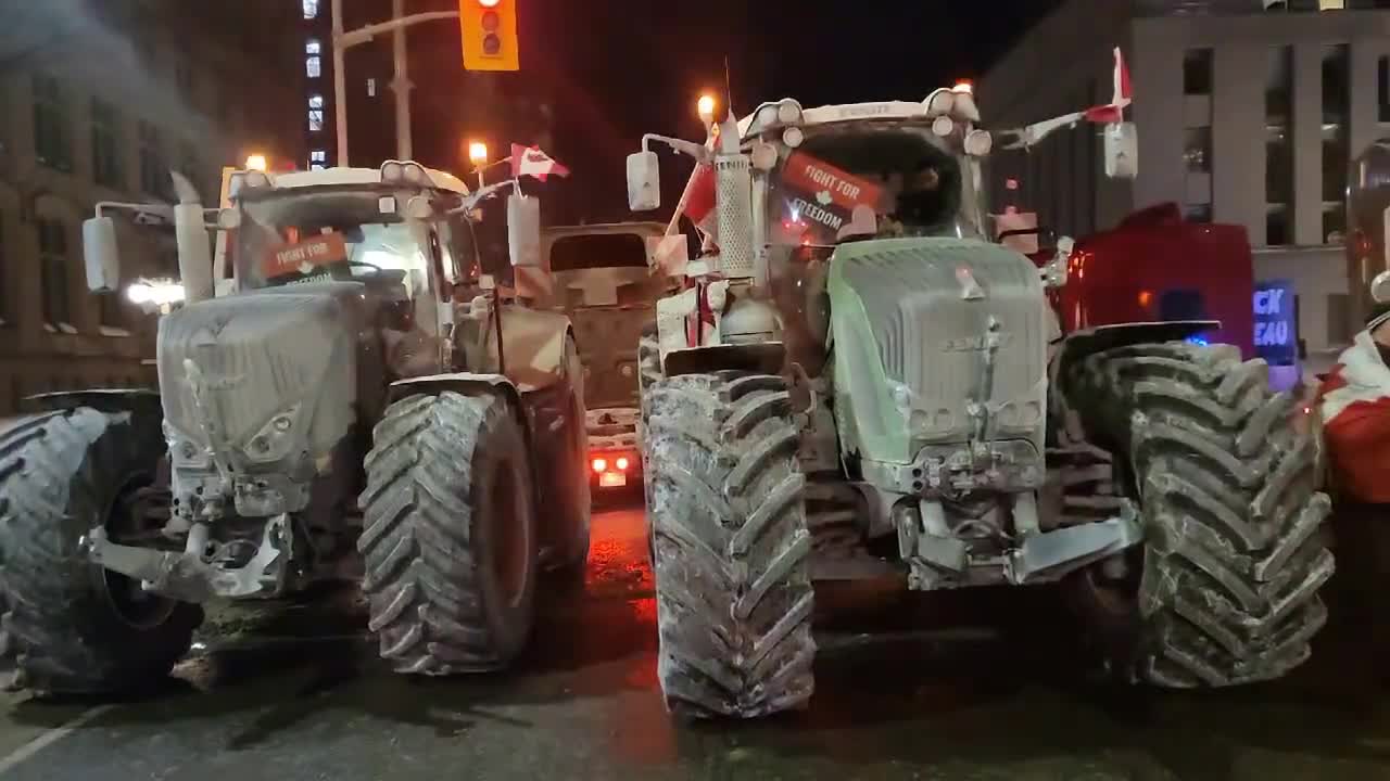 2 Fendt’s tractors are from Rosendaal . They do some custom work for our farm They drove tractors from Clinton Ontario About 600 km.