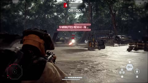 SWBF2: Arcade Onslaught Leia Organa Yavin 4 Gameplay