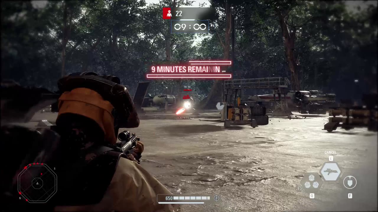 SWBF2: Arcade Onslaught Leia Organa Yavin 4 Gameplay