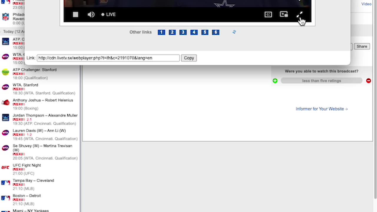 How to watch live american football on your browser!