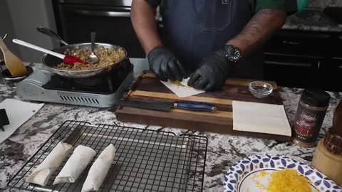 Airfryer cheeseburger eggrolls made simple