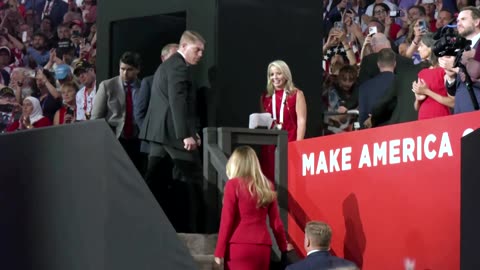 Rare appearance: Melania Trump arrives at RNC