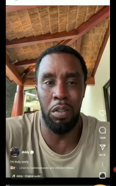 Diddy want to apologies to cassie Ventura the assault in 2026