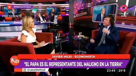 Milei, El papa del vaticano es el representante del diablo en la tierra Viviana Canosa 19-COV