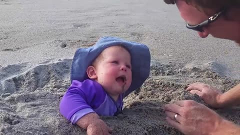 Funniest Babies on the Beach | Cute Baby Funny Moments-6