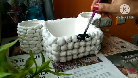 Tabletop decor with trash