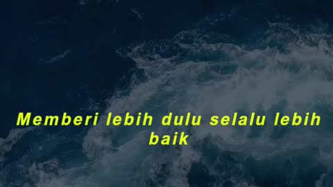 Memberi lebih dulu selalu lebih baik