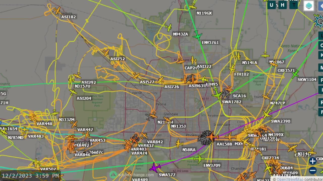 48hr time lapse of phoenix arizona airplane tracking software - Dec 2nd 2023